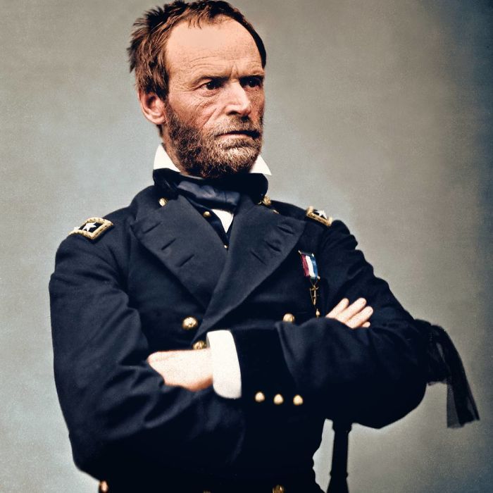William Tecumseh Sherman - Best Known For The Burning Of Atlanta And His March To The Sea During The American Civil War. Seen Here Sometime After 1865 As He's Wearing A Mourning Band For Recently Assassinated President Abraham Lincoln.