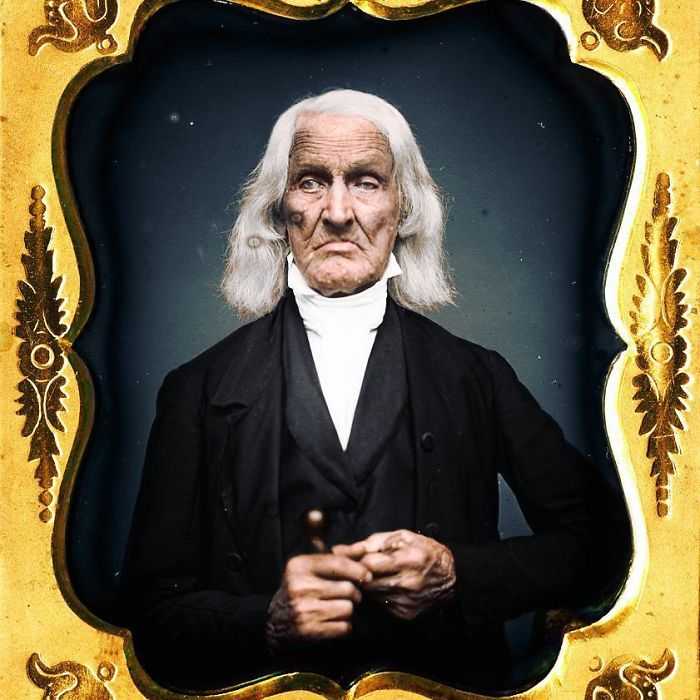 Jonathan Smith, Veteran Of The American Revolution - Fought In The Battle Of Long Island On August 29, 1776 - Seen Here October 20th, 1854.