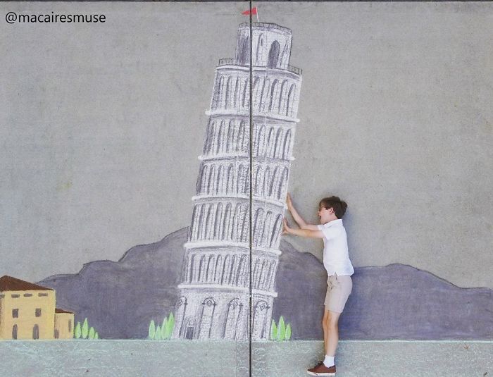 14-Year-Old-Daily-Chalk-Art-For-Her-Brother-So-He-Could-Travel