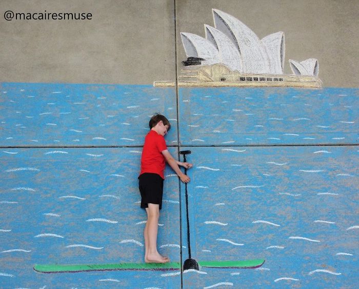 14-Year-Old-Daily-Chalk-Art-For-Her-Brother-So-He-Could-Travel