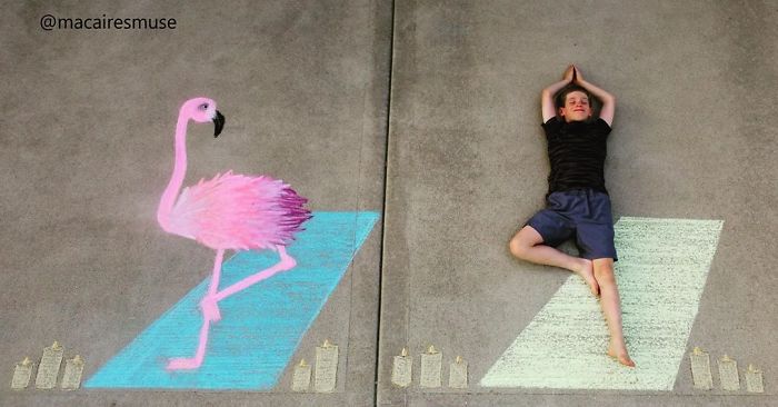 14-Year-Old-Daily-Chalk-Art-For-Her-Brother-So-He-Could-Travel