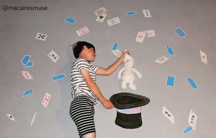 14-Year-Old-Daily-Chalk-Art-For-Her-Brother-So-He-Could-Travel