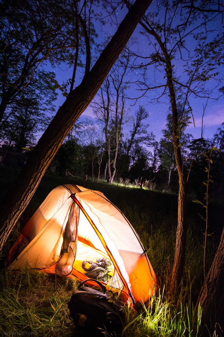 Camping After A Long Night Exploring