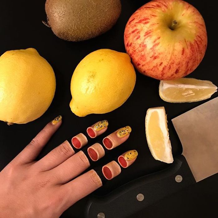 Chinese Artist Paints Food Impressively On Her Body