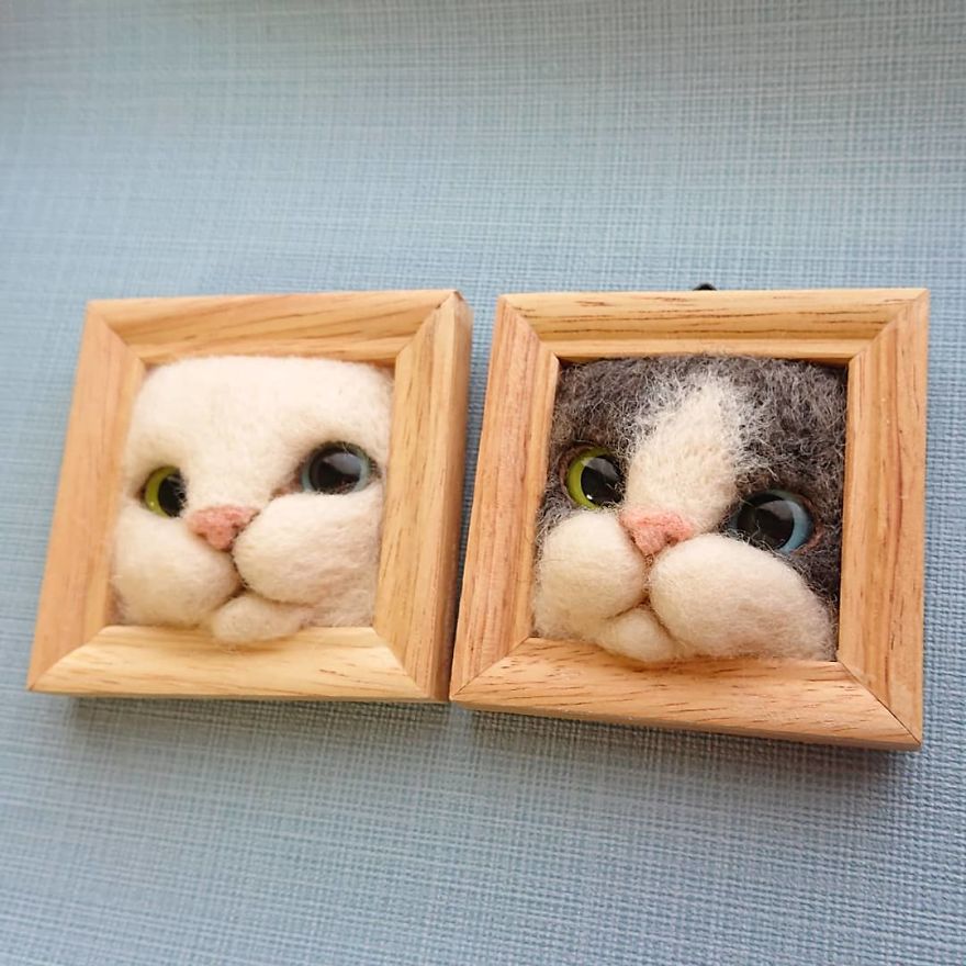 Artist Creates Realistic 3D Frames Of Cats And They Are Perfect!