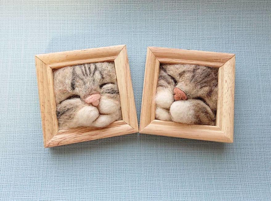 Artist Creates Realistic 3D Frames Of Cats And They Are Perfect!