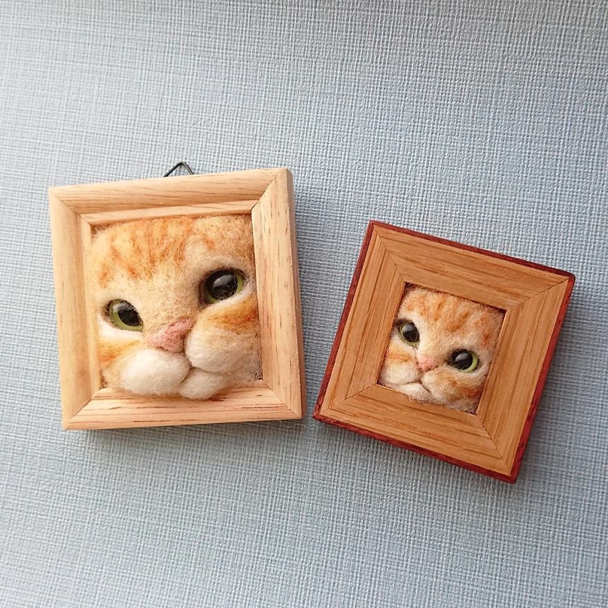 Artist Creates Realistic 3D Frames Of Cats And They Are Perfect!