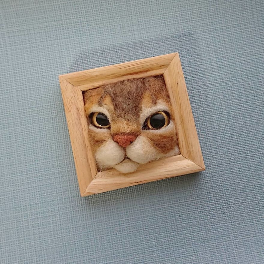 Artist Creates Realistic 3D Frames Of Cats And They Are Perfect!