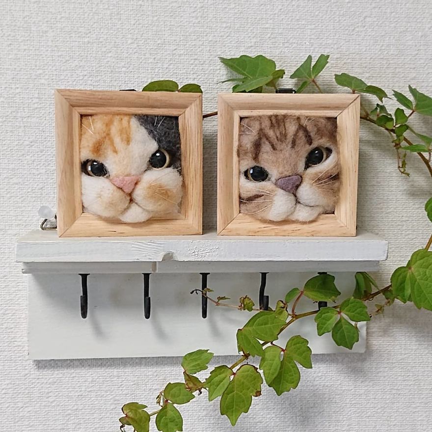 Artist Creates Realistic 3D Frames Of Cats And They Are Perfect!