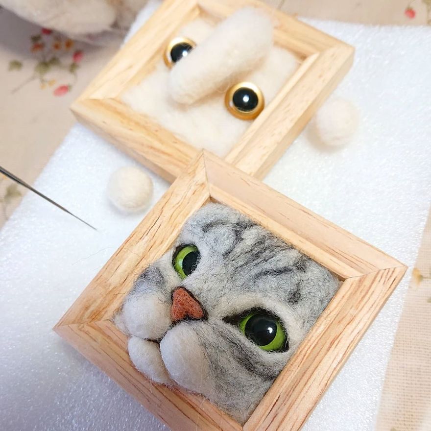 Artist Creates Realistic 3D Frames Of Cats And They Are Perfect!