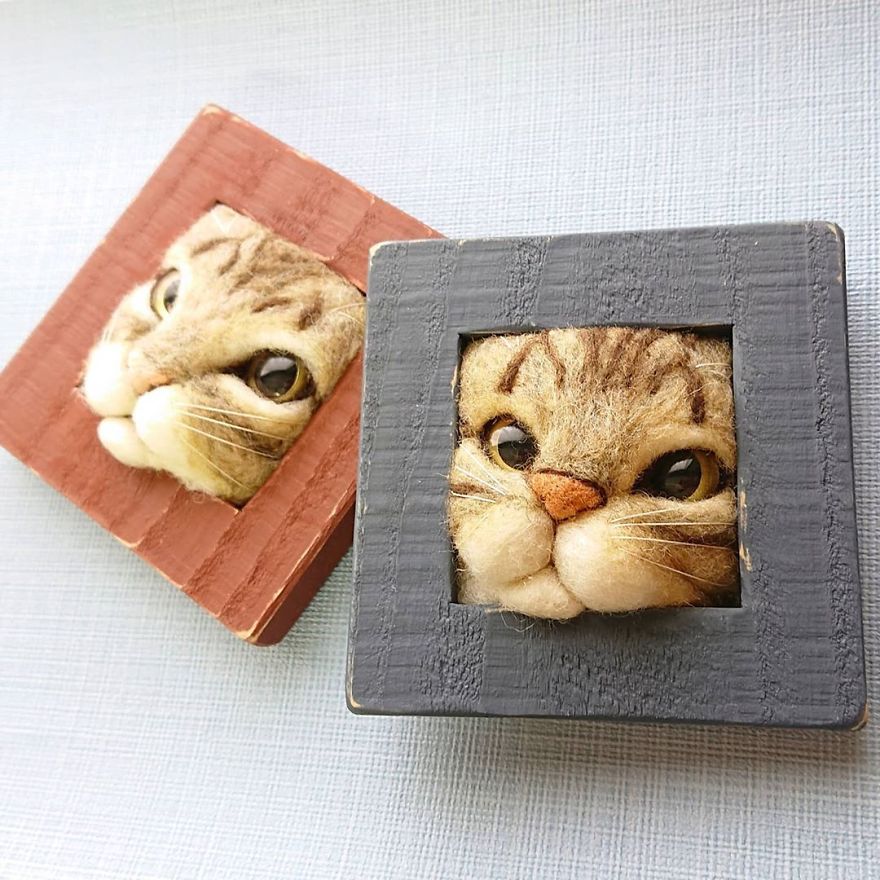 Artist Creates Realistic 3D Frames Of Cats And They Are Perfect!