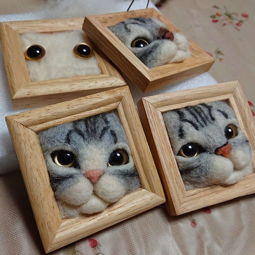 Artist Creates Realistic 3D Frames Of Cats And They Are Perfect!