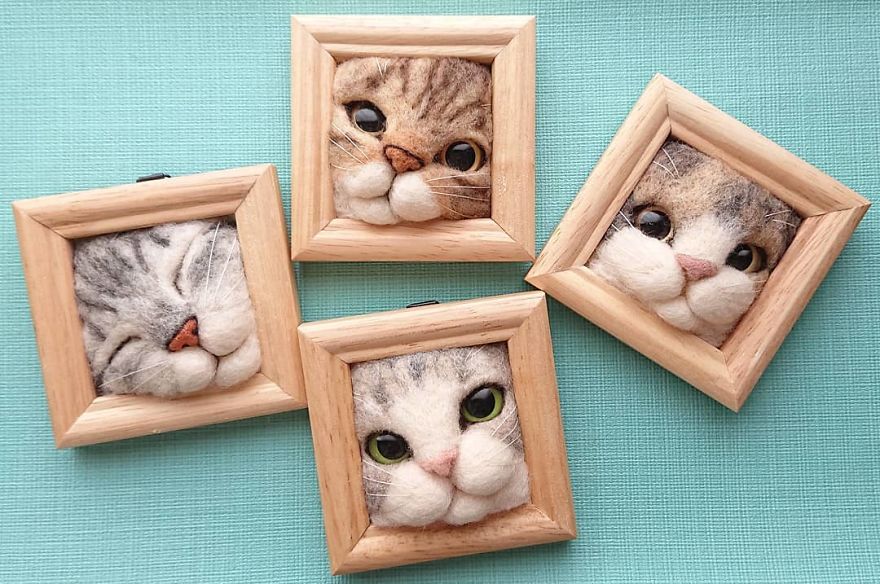 Artist Creates Realistic 3D Frames Of Cats And They Are Perfect!