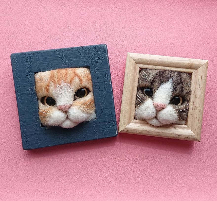 Artist Creates Realistic 3D Frames Of Cats And They Are Perfect!