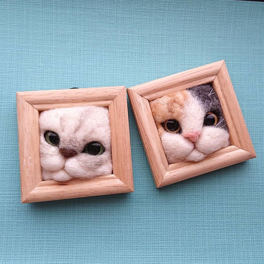 Artist Creates Realistic 3D Frames Of Cats And They Are Perfect!