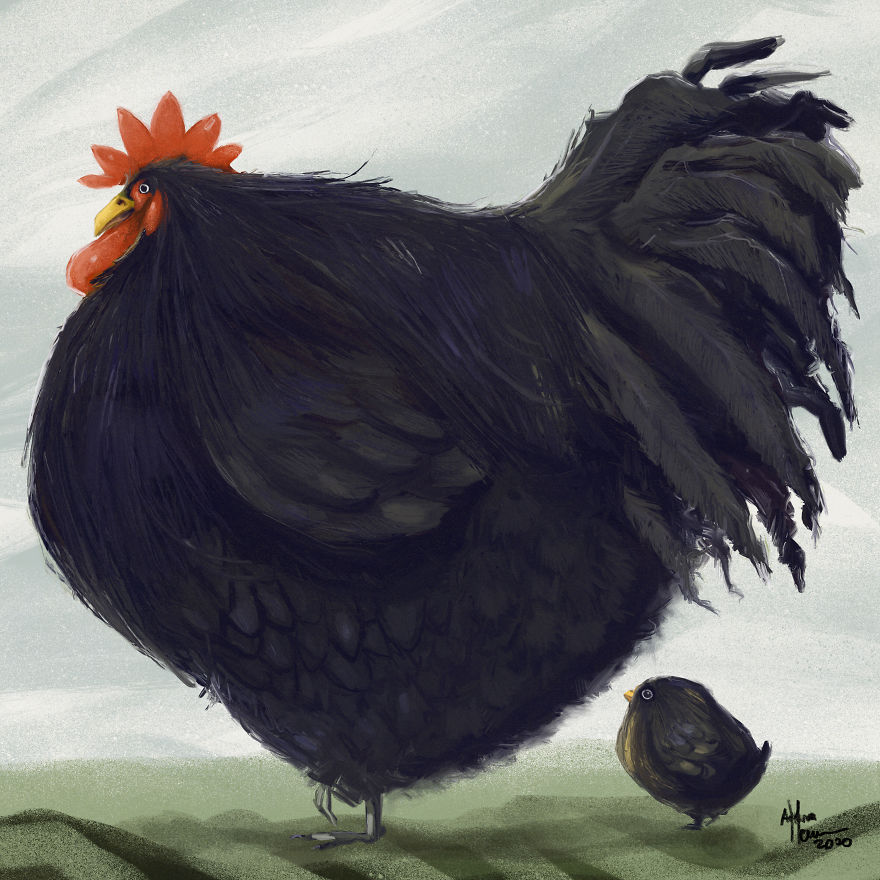 I Illustrated This Chonky Animals Series (13 Pics)