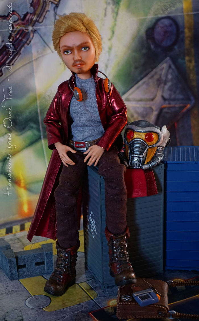 Star Lord Doll. And The Mask (Made Out Of Origami Paper, Lots Of Patience, Wood Enamel And Acrylic Paints)