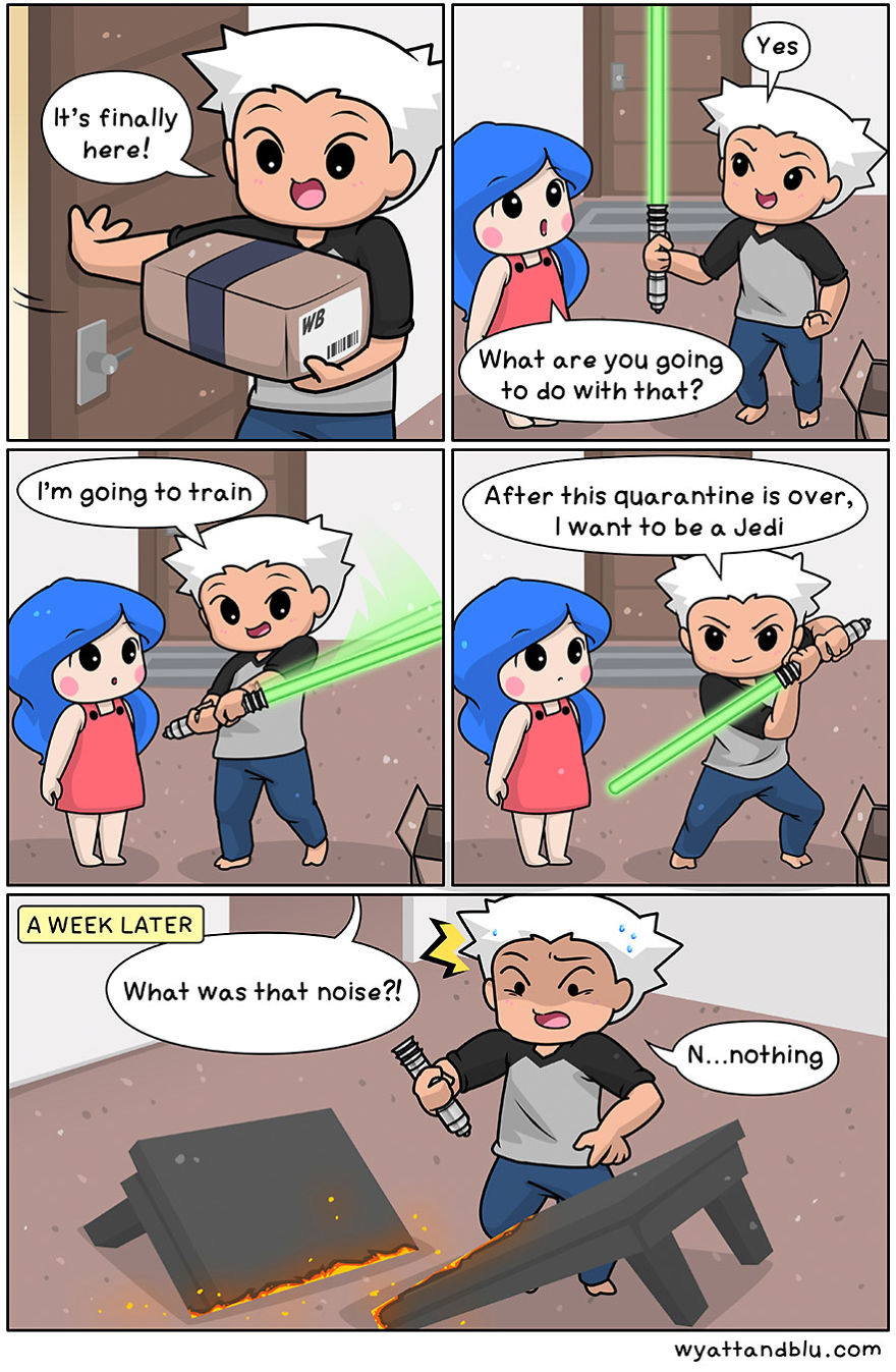 30 Wholesome & Funny Comics Of A Couple During Lockdown