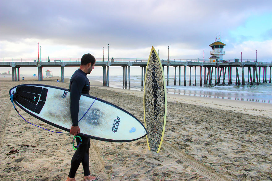 I Create Mosaic Designs On Surfboards (27 Pics)