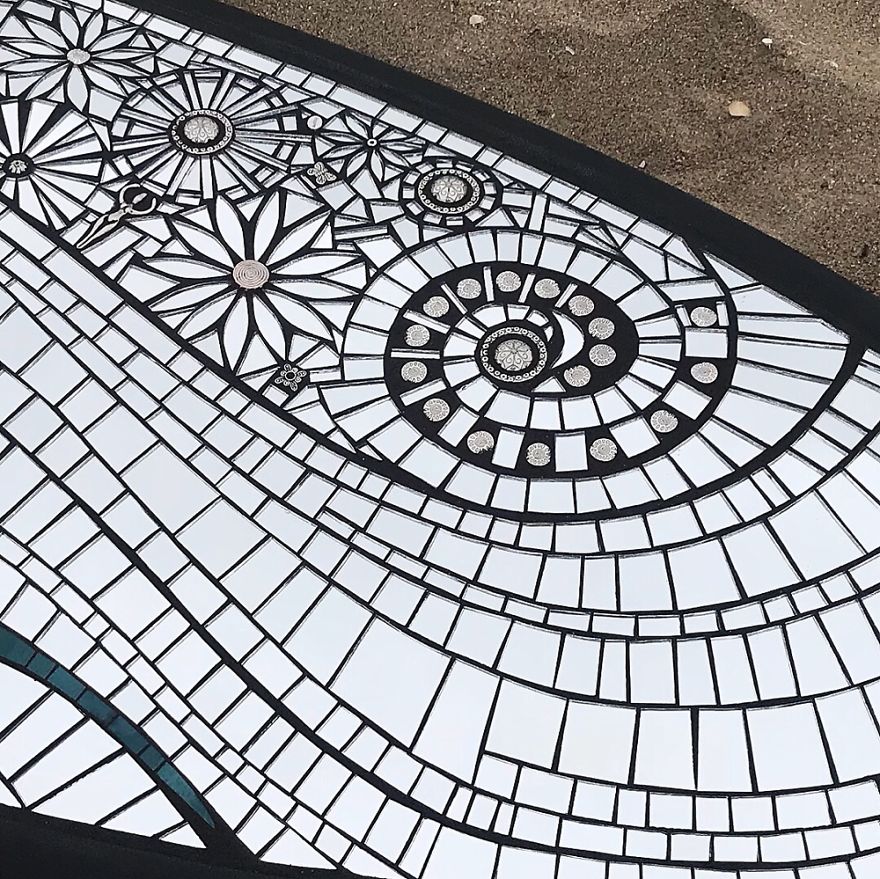 I Create Mosaic Designs On Surfboards (27 Pics)