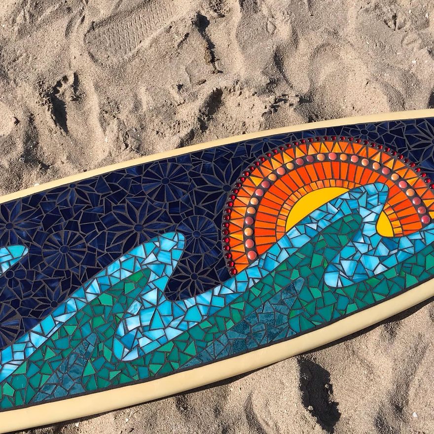 I Create Mosaic Designs On Surfboards (27 Pics) I Create Mosaic Designs On Surfboards (27 Pics)