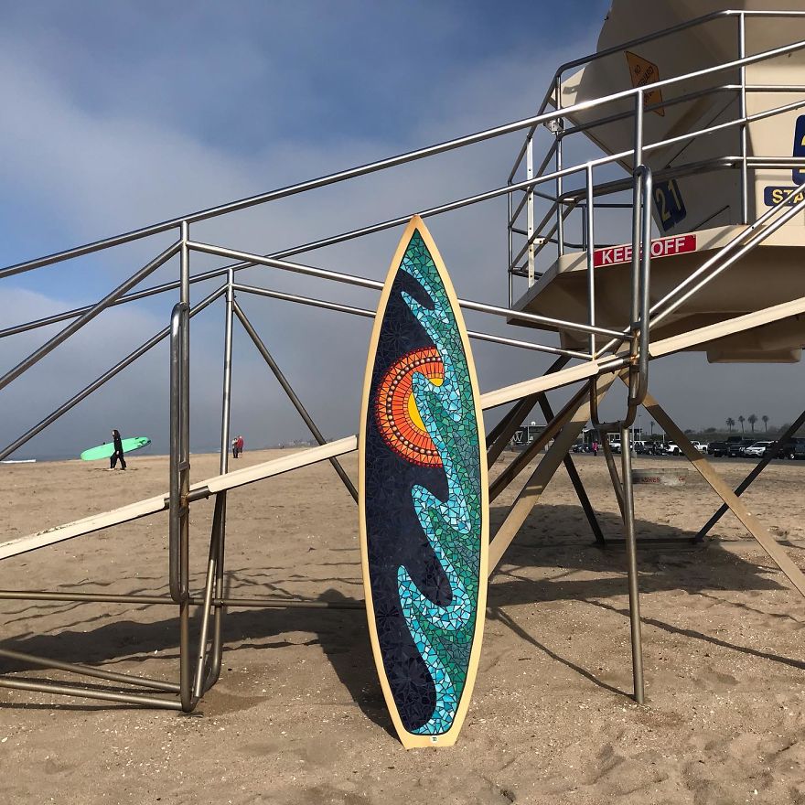 I Create Mosaic Designs On Surfboards (27 Pics) I Create Mosaic Designs On Surfboards (27 Pics)