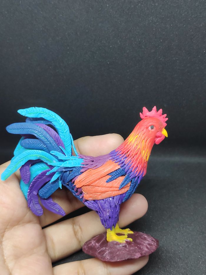 This Rooster I Have Created From Air Dry Clay