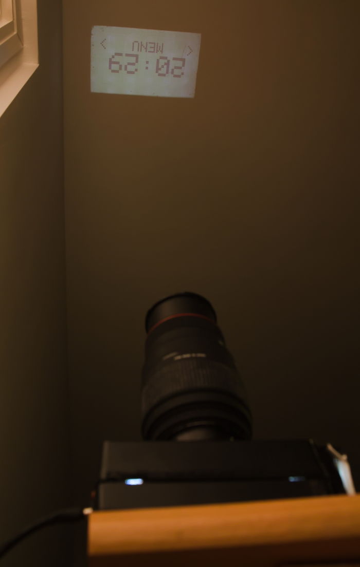 This Projector Clock With Dslr Lens, Made Out From Re-Used Parts