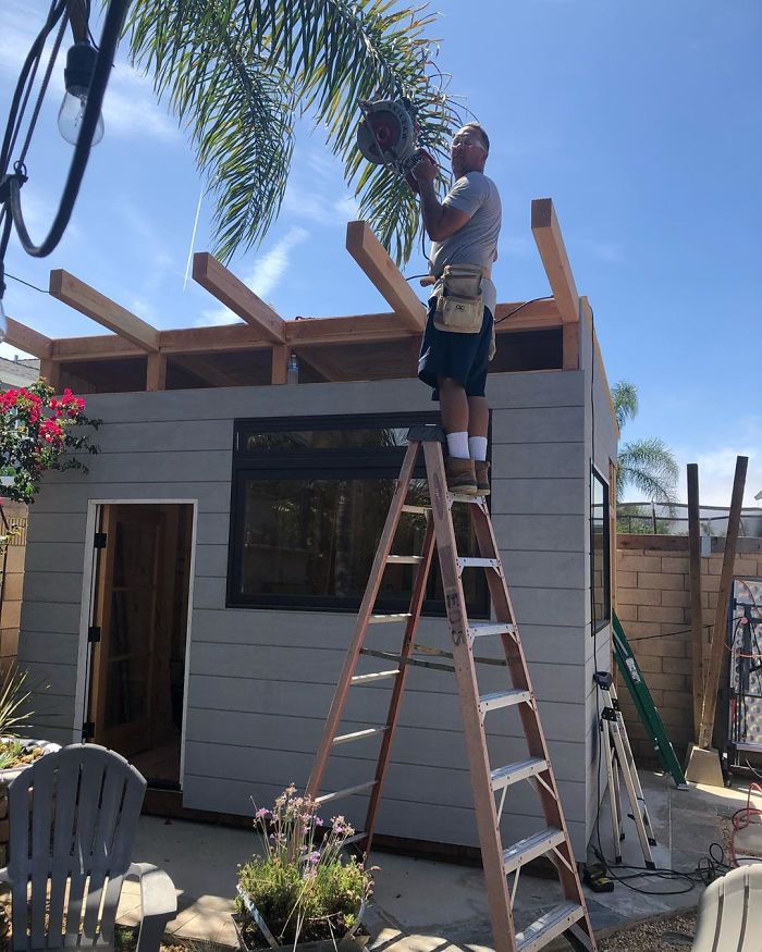 In Just 3 Months, This Dad Built A Cozy Coffee Shop In His Backyard