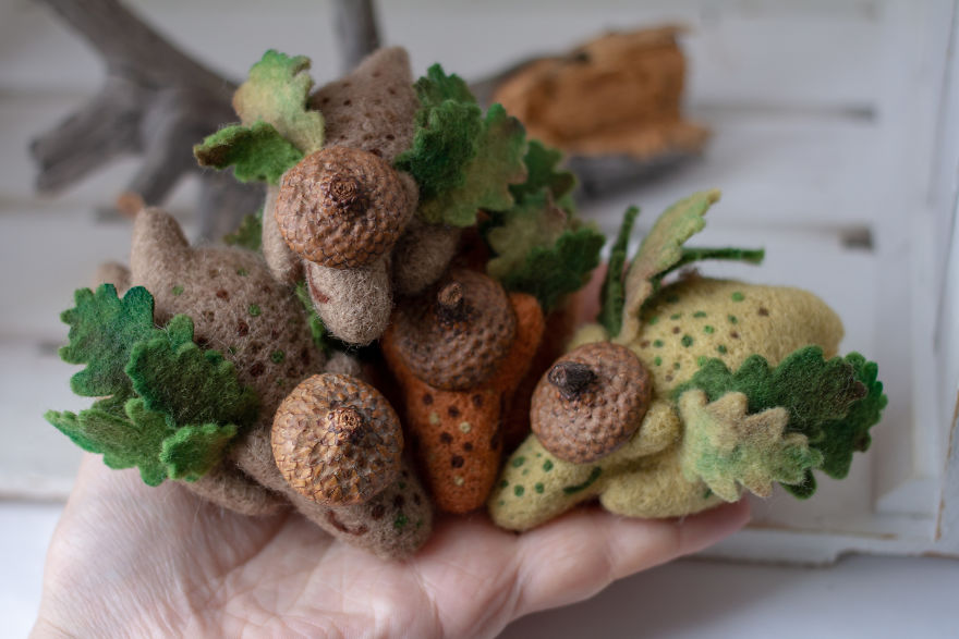 I Make These Adorable Felted Dragons Inspired By The Nature Around Me