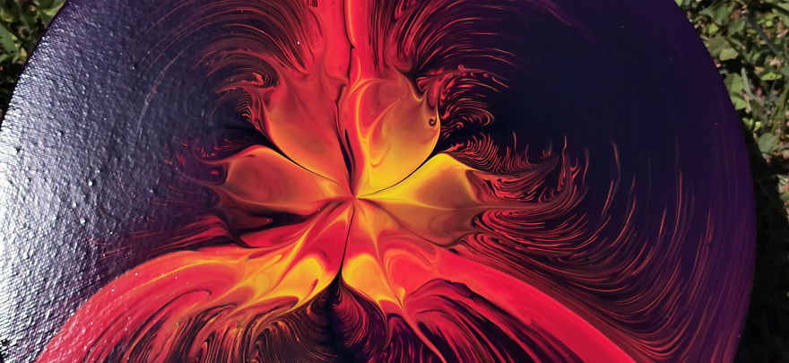 I Create Art By Pouring Paints