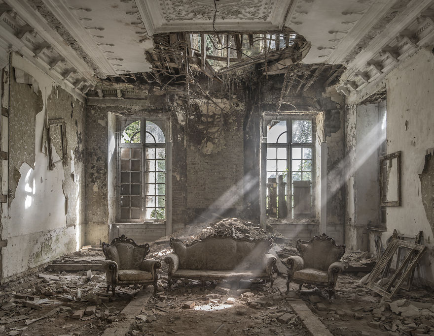 Abandoned Chateau Interior, Belgium