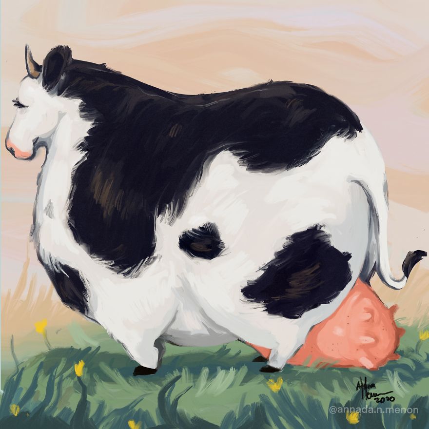 I Illustrated This Chonky Animals Series (13 Pics)