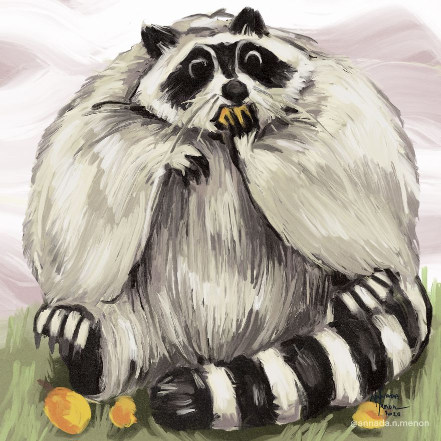 I Illustrated This Chonky Animals Series (13 Pics)