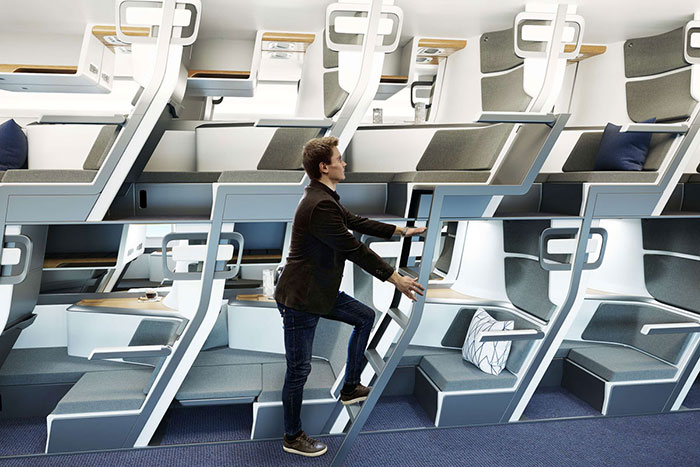 This New Airplane Seat Design Allows Economy Class Passengers To Lie Down This New Airplane Seat Design Allows Economy Class Passengers To Lie Down