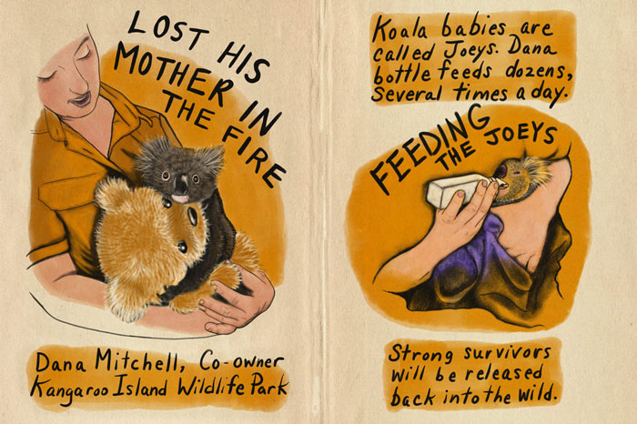 Artist Tells A Heart-Wrenching Story Of The '19-20 Australian Bushfires In 12 Sad But True Sketches Artist Tells A Heart-Wrenching Story Of The '19-20 Australian Bushfires In 12 Sad But True Sketches