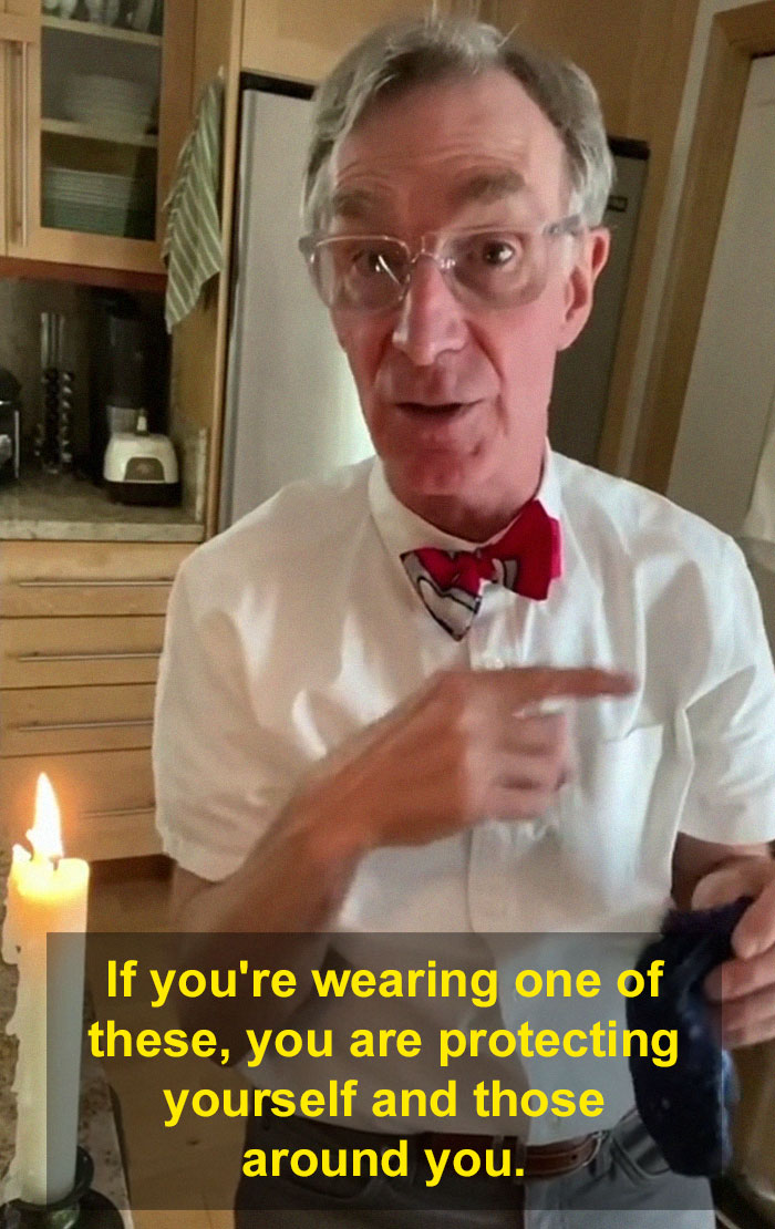 Bill Nye Makes A PSA On TikTok About How Effective Different Face Masks Are, Goes Viral