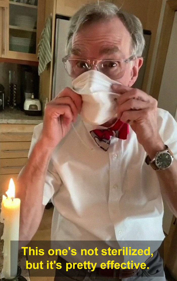 Bill Nye Makes A PSA On TikTok About How Effective Different Face Masks Are, Goes Viral