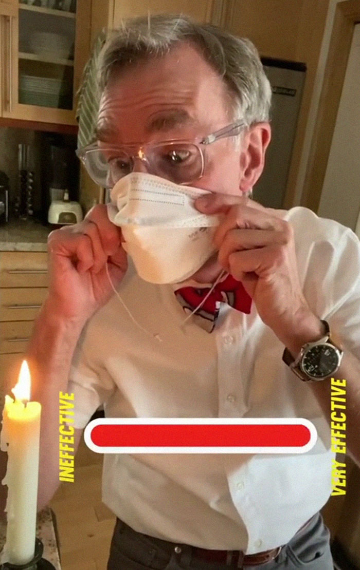 Bill Nye Makes A PSA On TikTok About How Effective Different Face Masks Are, Goes Viral