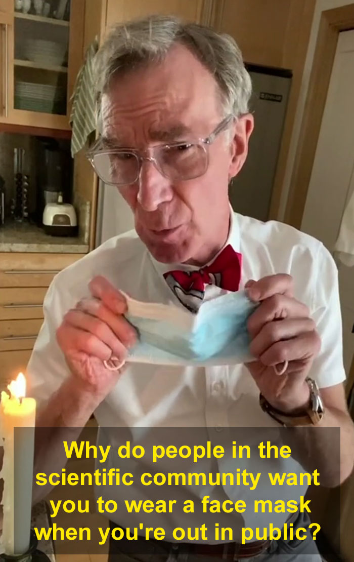 Bill Nye Makes A PSA On TikTok About How Effective Different Face Masks Are, Goes Viral