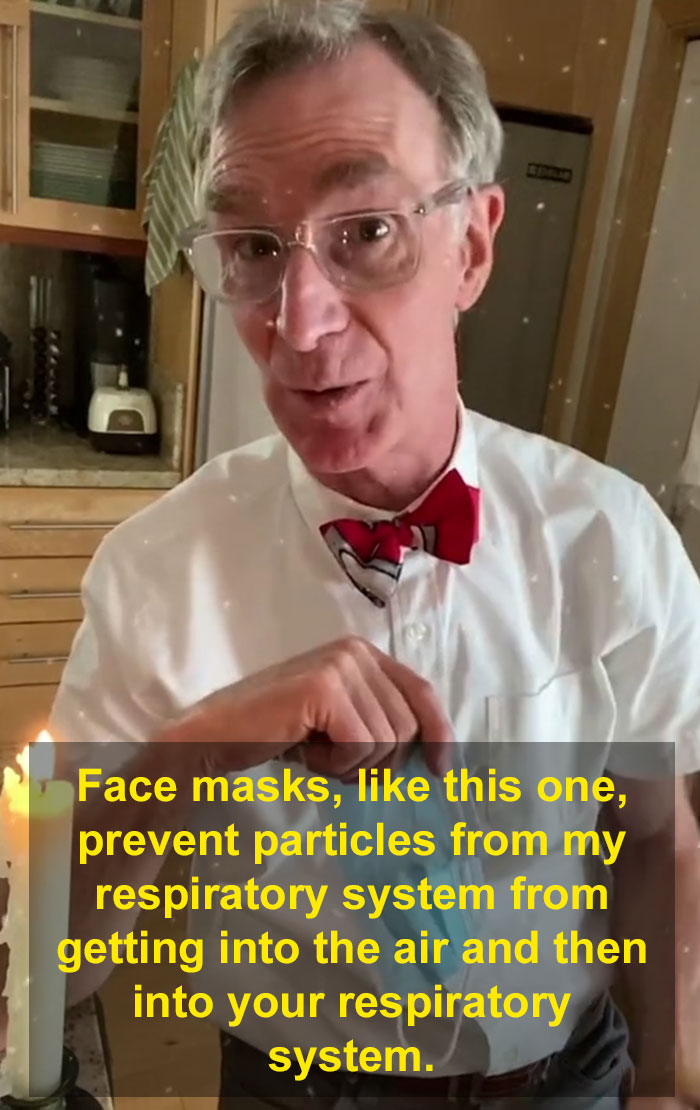 Bill Nye Makes A PSA On TikTok About How Effective Different Face Masks Are, Goes Viral