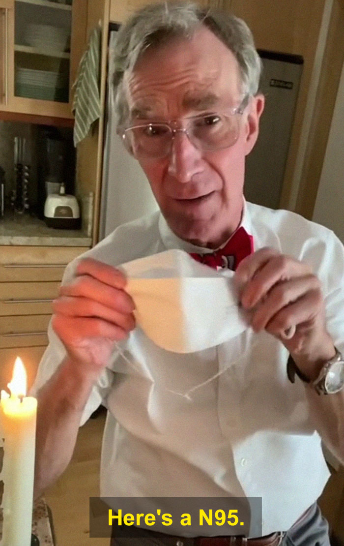 Bill Nye Makes A PSA On TikTok About How Effective Different Face Masks Are, Goes Viral Bill Nye Makes A PSA On TikTok About How Effective Different Face Masks Are, Goes Viral