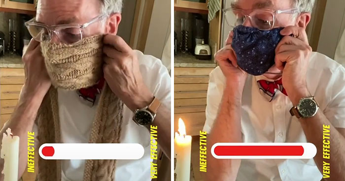 Bill Nye Makes A PSA On TikTok About How Effective Different Face Masks Are, Goes Viral