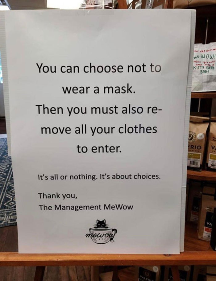 People Are Applauding This Business For Putting Up A Poster That Puts Covidiots In Their Place