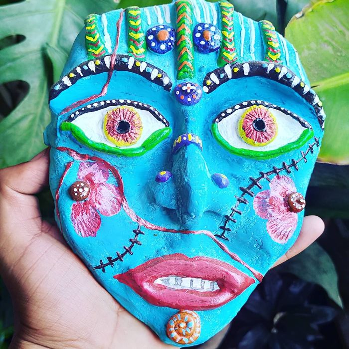 Mask Made Entirely Of Terracotta