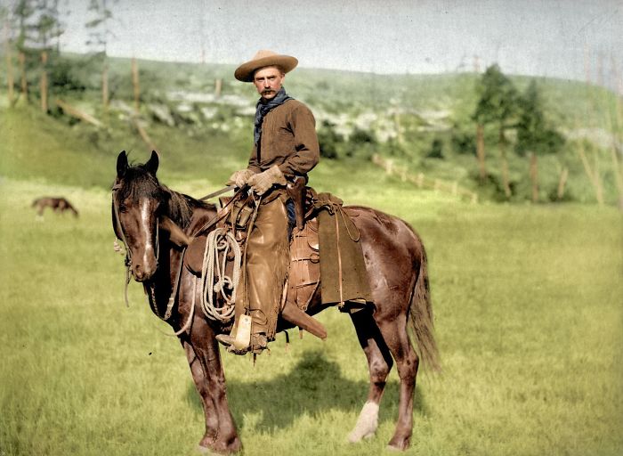 'the Cow Boy, 1888, Sturgis, Dakota Terr.' Photograph Taken By J.c.h. Grubill, Ca. 1887-88, Sometimes Titled American Cowboy, Sometimes Titled The Cowboy, I Decided For The Original Caption Of 'The Cow Boy'.