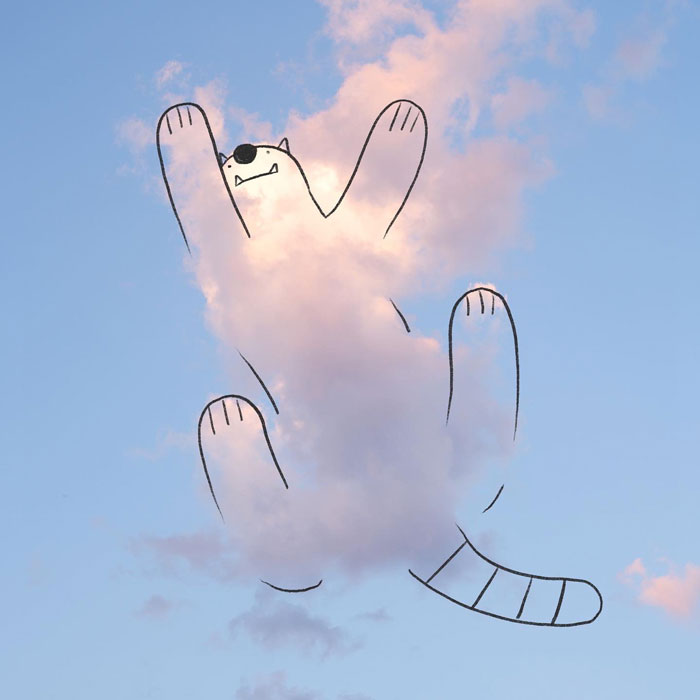 Artist Posts Funny Cloud Doodles On Twitter, People Like Them So Much That They Respond With Their Own Doodles Artist Posts Funny Cloud Doodles On Twitter, People Like Them So Much That They Respond With Their Own Doodles