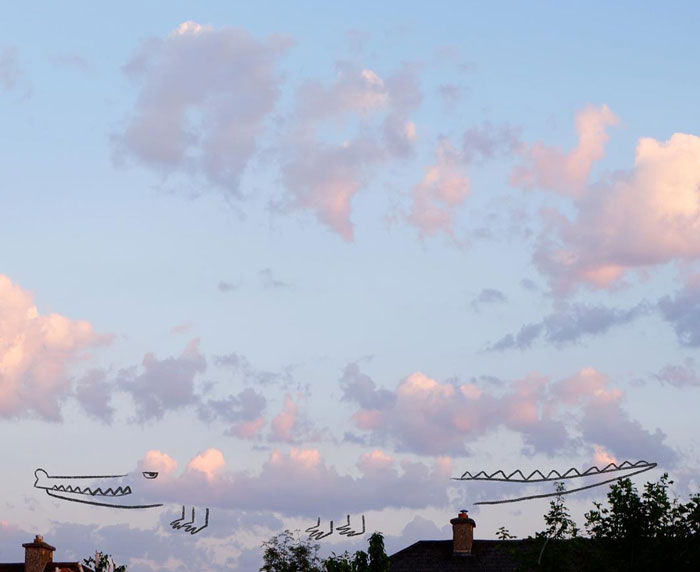 Artist Posts Funny Cloud Doodles On Twitter, People Like Them So Much That They Respond With Their Own Doodles
