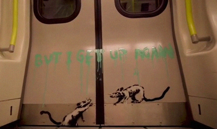 Banksy Sends A Lockdown Message By Spray-Painting The London Underground Banksy Sends A Lockdown Message By Spray-Painting The London Underground