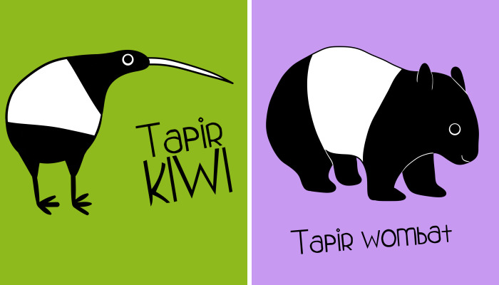 I Love Tapirs So Much That I ‘Tapirified’ Other Animals In My Cute Illustrations